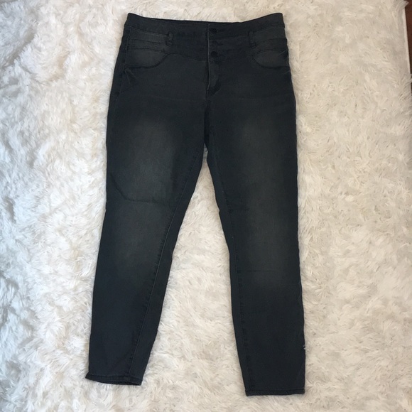 Stretchy grey/black denim - Picture 1 of 3